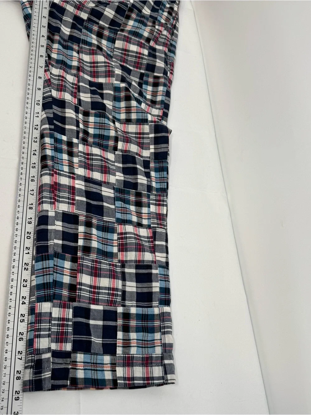 VINEYARD VINES Madras Plaid Pants Mens 31 x 29 Patchwork Multicolor